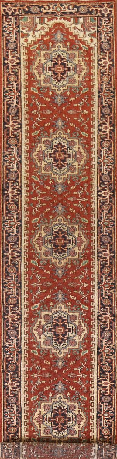 Geometric Heriz Serapi Oriental Runner Rug 3x16