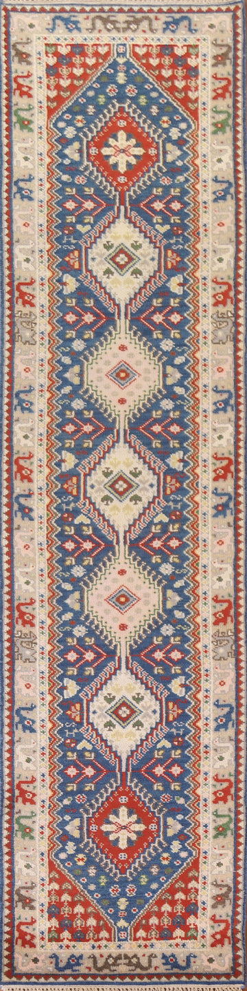 Blue Heriz Serapi Oriental Runner Rug 3x12