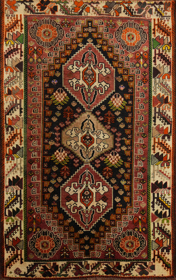 Vintage Tribal Abadeh Persian Rug 3x5