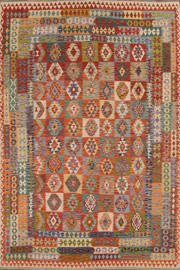 Kilim Reversible Wool Area Rug 10x13