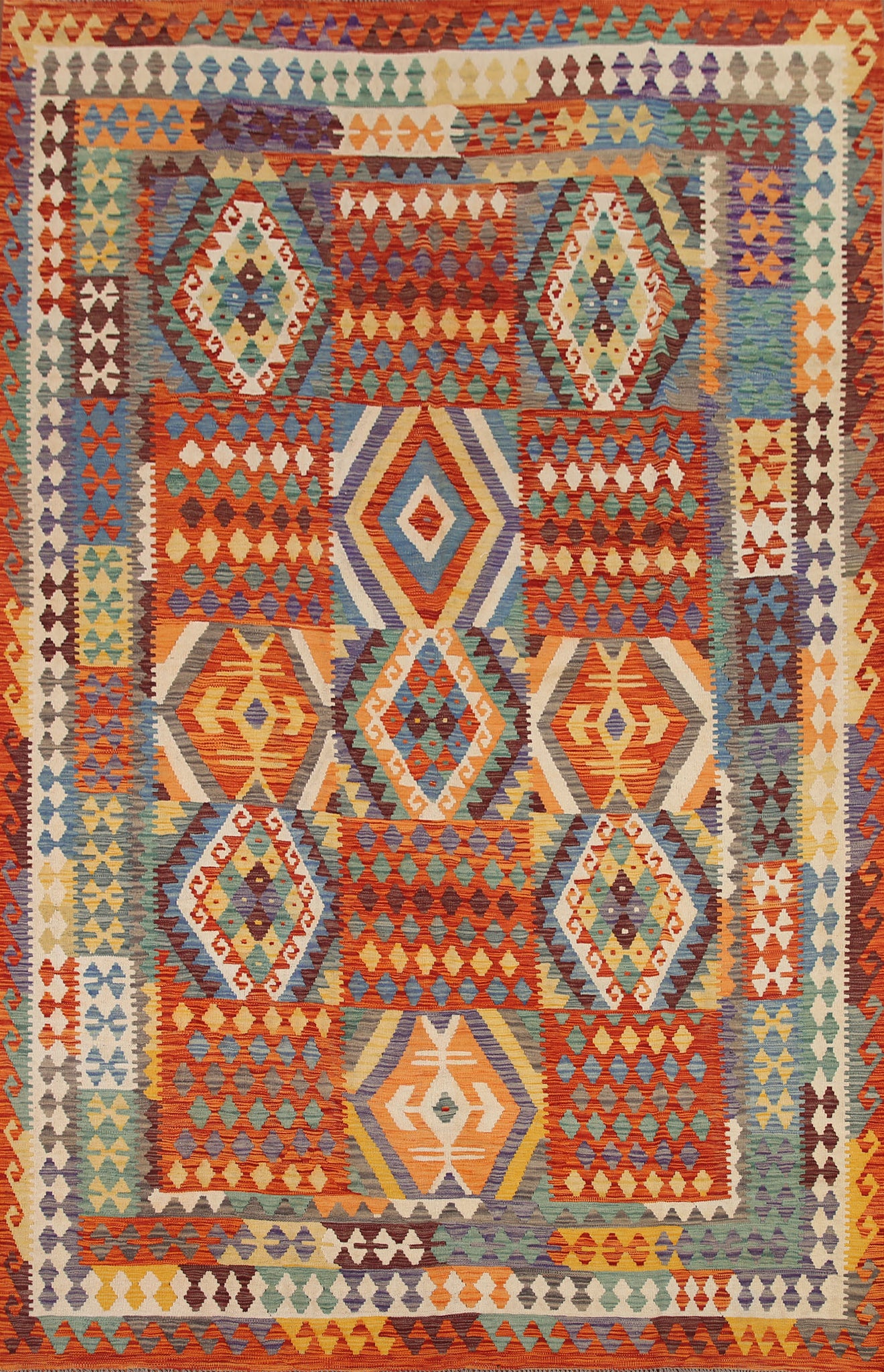 Colorful Kilim Oriental Area Rug 8x12