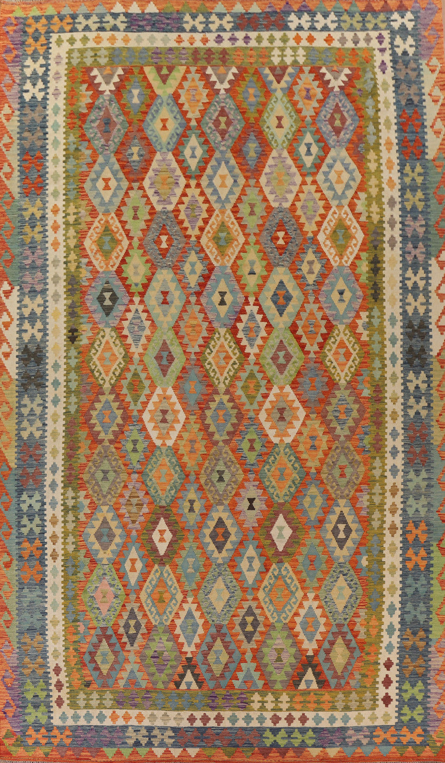 Reversible Wool Kilim Oriental Rug 10x16
