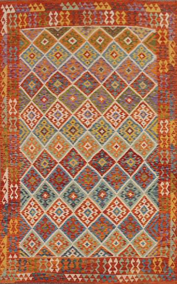 Reversible Wool Kilim Area Rug 8x11