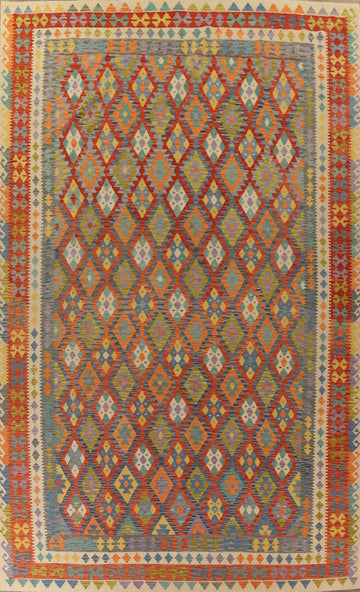 Reversible Wool Kilim Large Rug 10x16