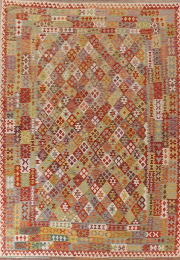 Kilim Reversible Wool Area Rug 10x13