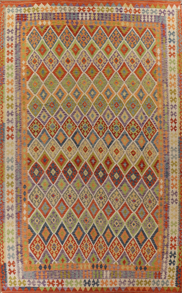 Multicolor Kilim Wool Large Rug 11x16