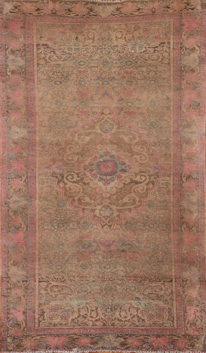 Distressed Wool Gholtogh Persian Rug 4x7