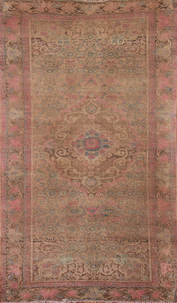 Distressed Wool Gholtogh Persian Rug 4x7