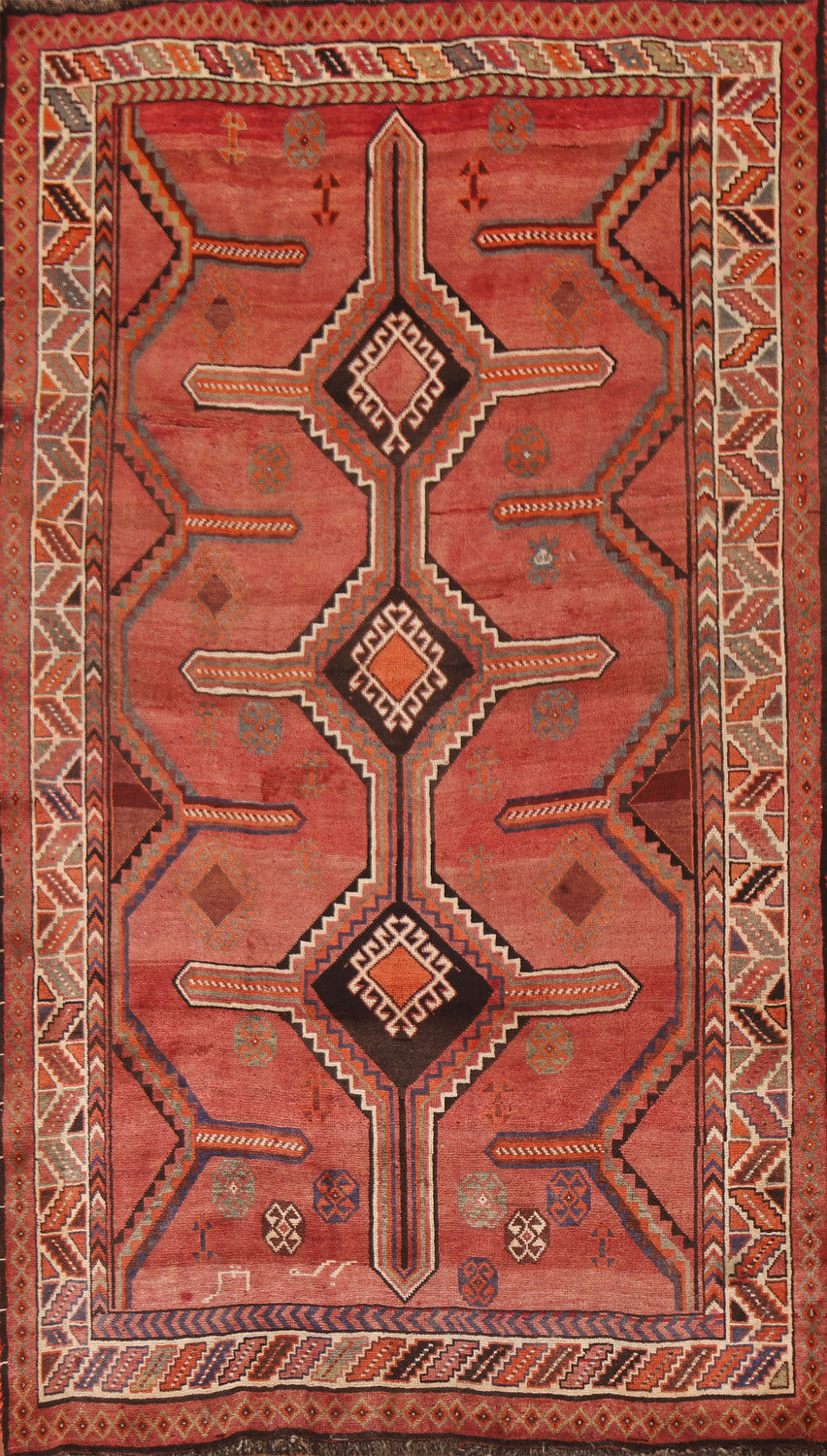 Geometric Red Lori Persian Area Rug 5x9