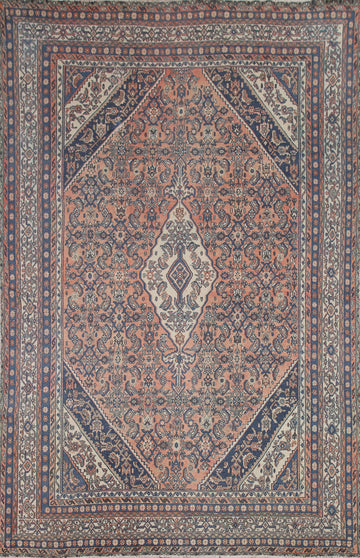 Geometric Hamedan Persian Area Rug 8x11