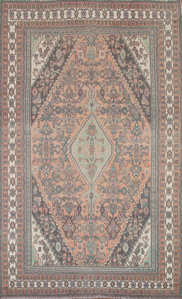 Geometric Hamedan Persian Area Rug 7x10