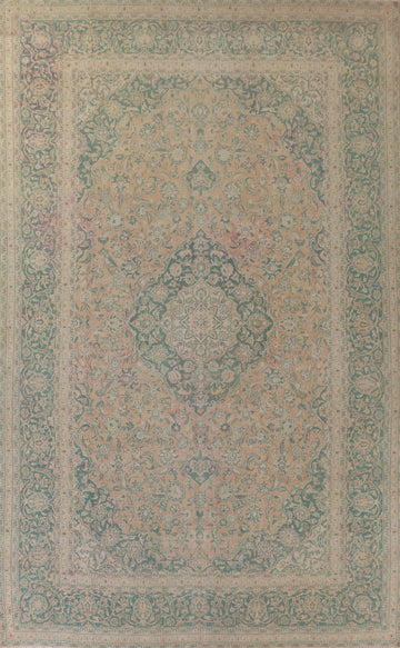 Handmade Wool Kashan Persian Area Rug 9x14