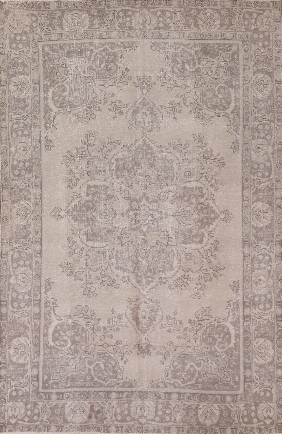 Distressed Wool Tabriz Persian Area Rug 6x10