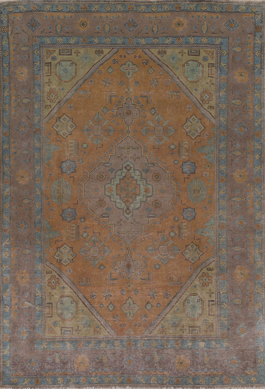 Vintage Wool Tabriz Persian Area Rug 7x10