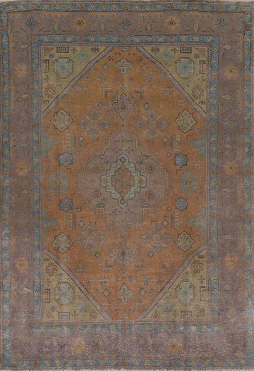 Vintage Wool Tabriz Persian Area Rug 7x10