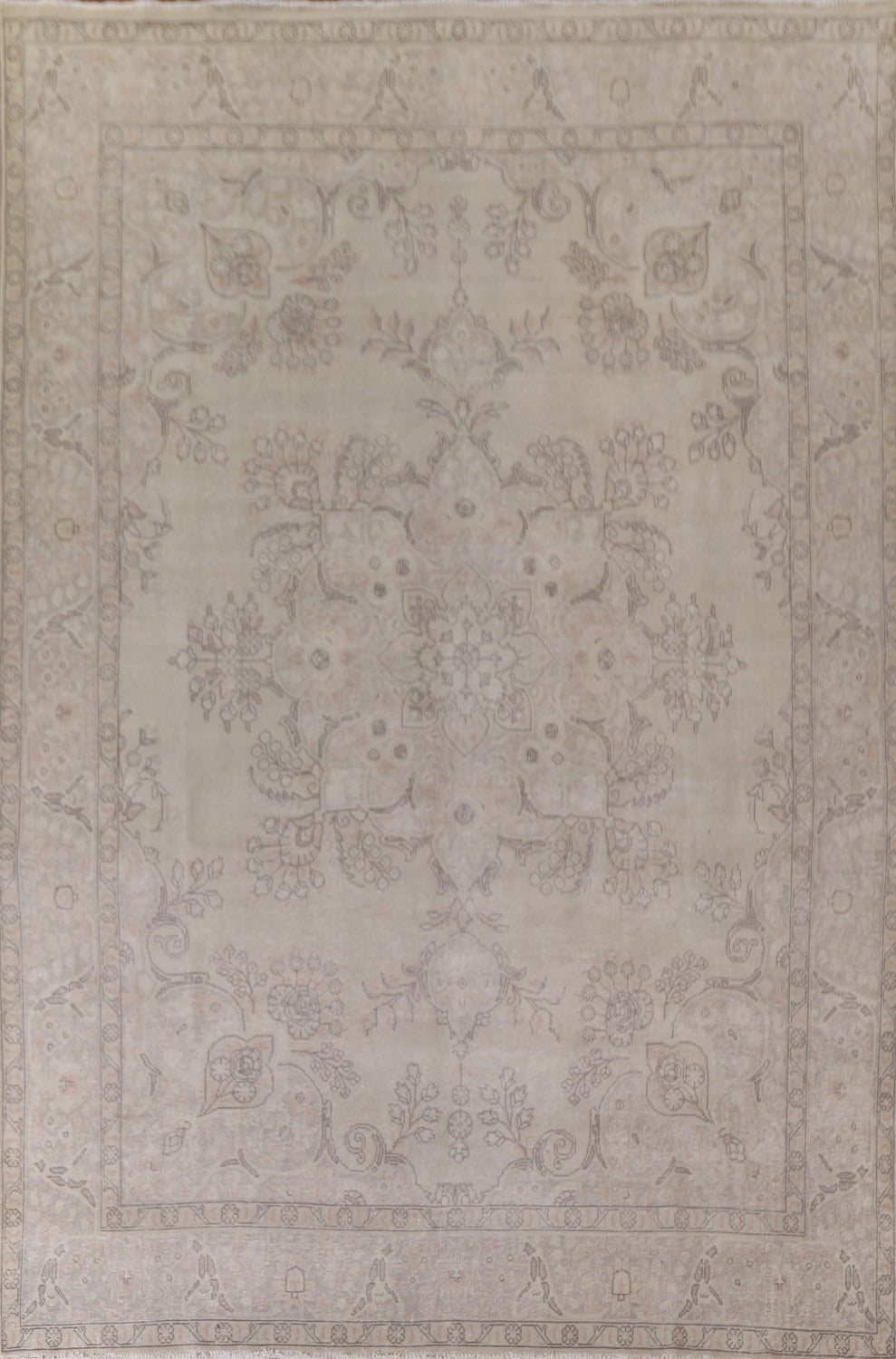 Vintage Wool Tabriz Persian Area Rug 9x13