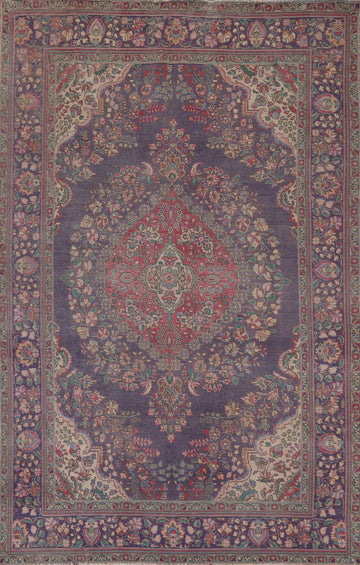 Navy Blue Tabriz Persian Area Rug 7x10