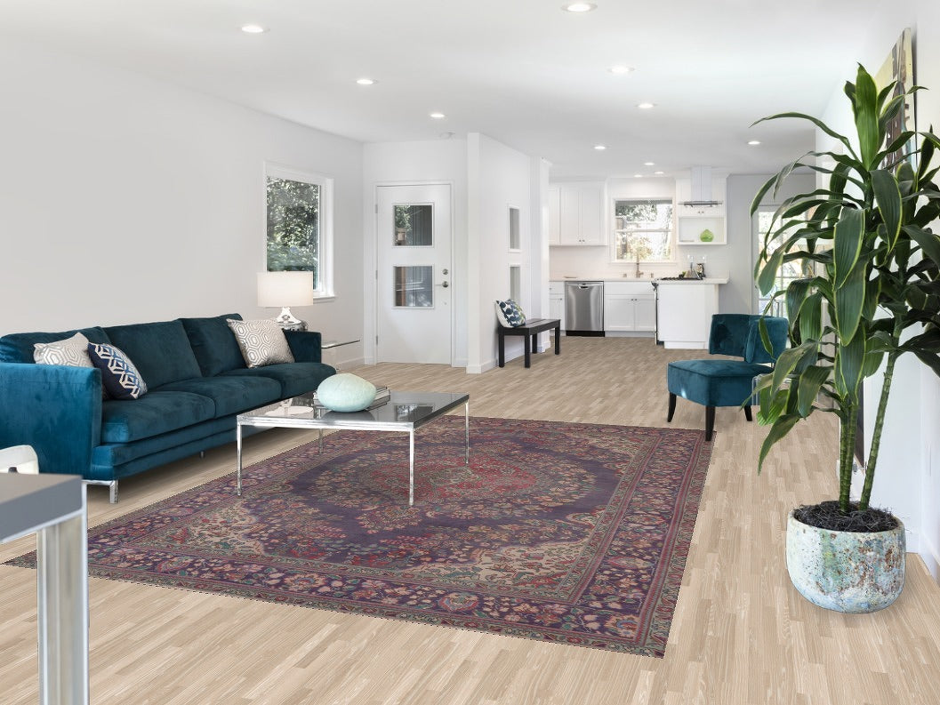 Navy Blue Tabriz Persian Area Rug 7x10