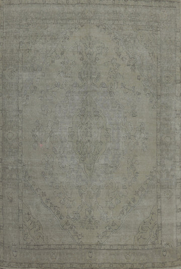 Muted Distressed Tabriz Persian Area Rug 8x10