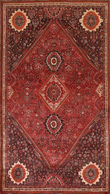 Tribal Red Shiraz Persian Area Rug 6x9