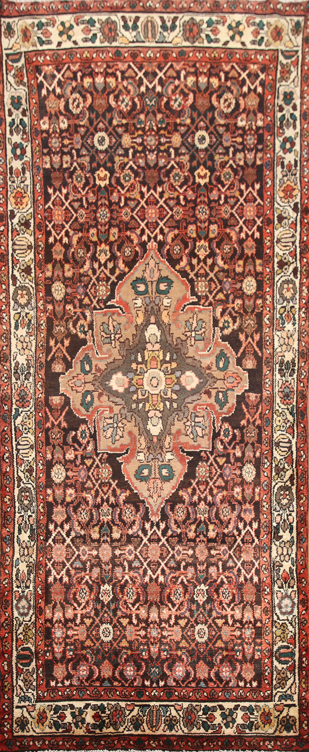 Geometric Hamedan Persian Runner Rug 4x10