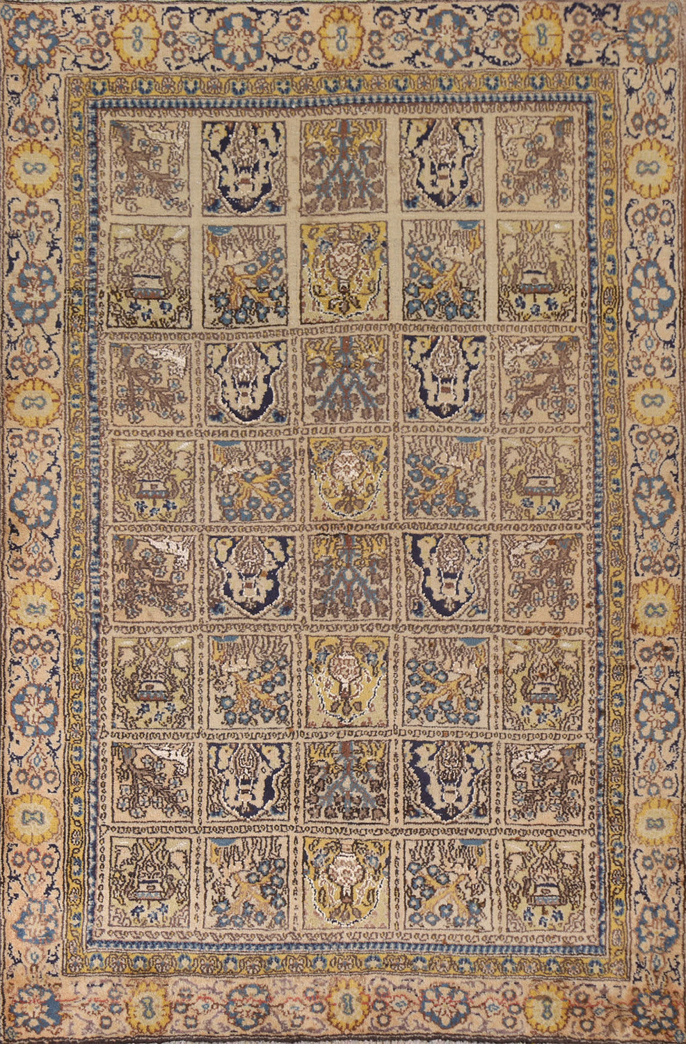 Garden Design Qum Persian Area Rug 3x5