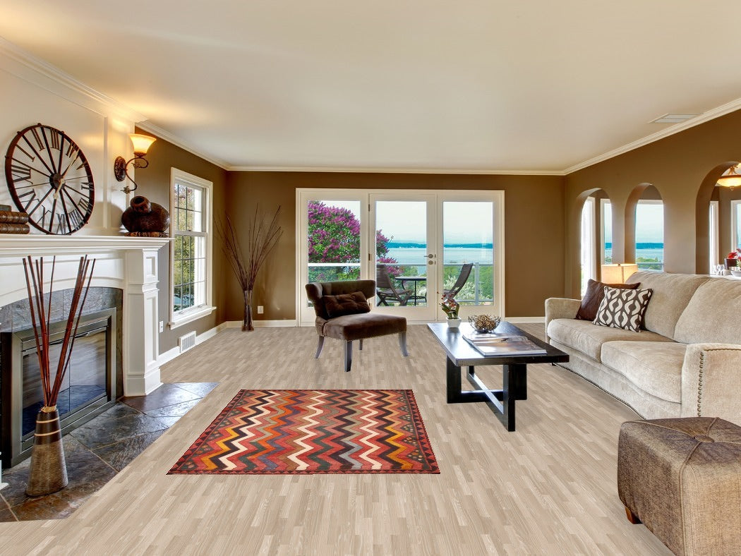 Chevron Style Gabbeh Persian Area Rug 4x6