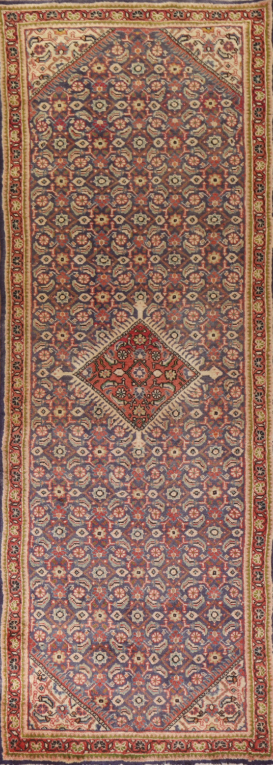 Vintage Wool Mahal Persian Runner Rug 3x10