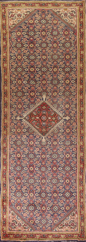 Vintage Wool Mahal Persian Runner Rug 3x10
