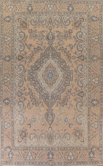 Distressed Wool Tabriz Persian Area Rug 10x13