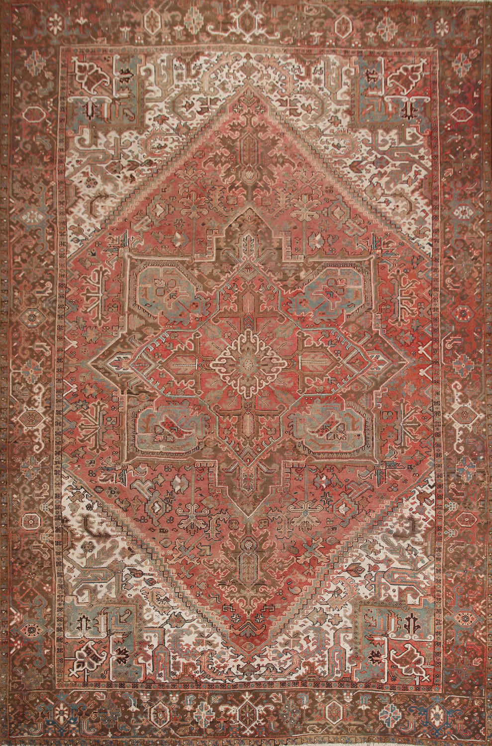 Geometric Heriz Persian Area Rug 10x13