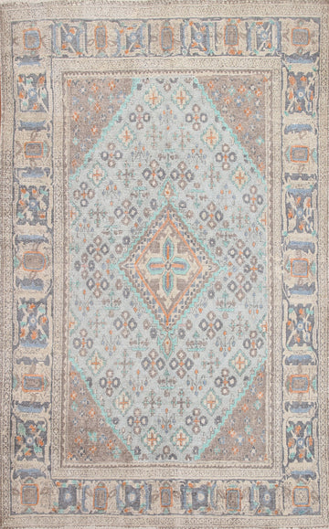 Light Blue Joshaghan Persian Area Rug 6x10
