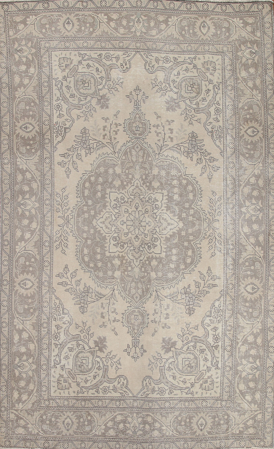 Vintage Wool Tabriz Persian Area Rug 6x9