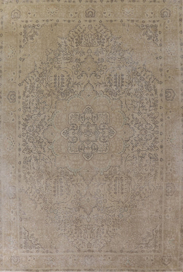 Distressed Tabriz Persian Area Rug 10x13