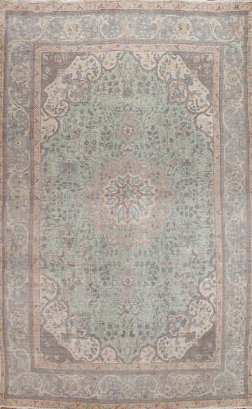 Wool Green Tabriz Persian Area Rug 8x12