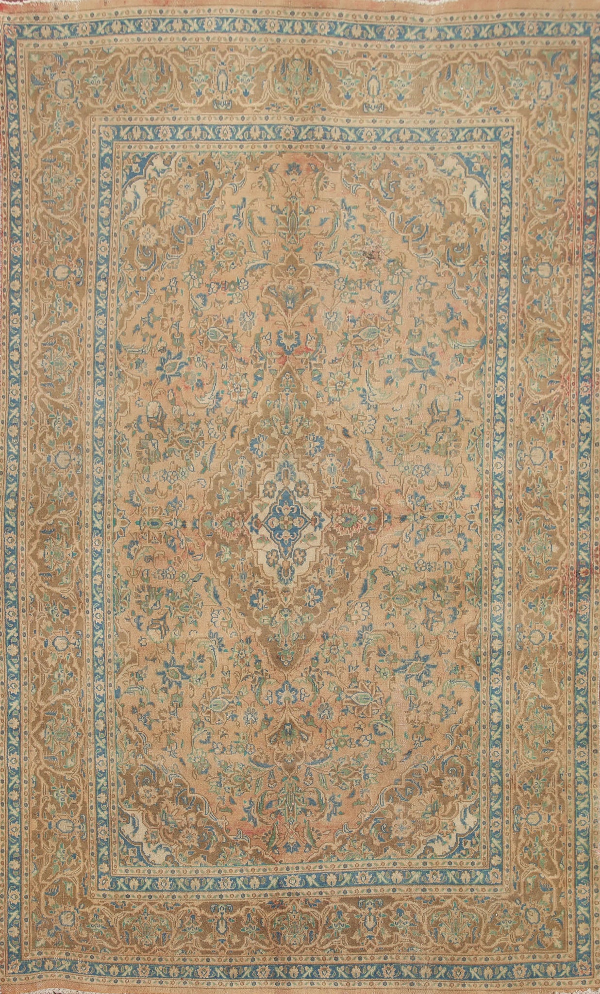 Traditional Mashad Persian Area Rug 6x10