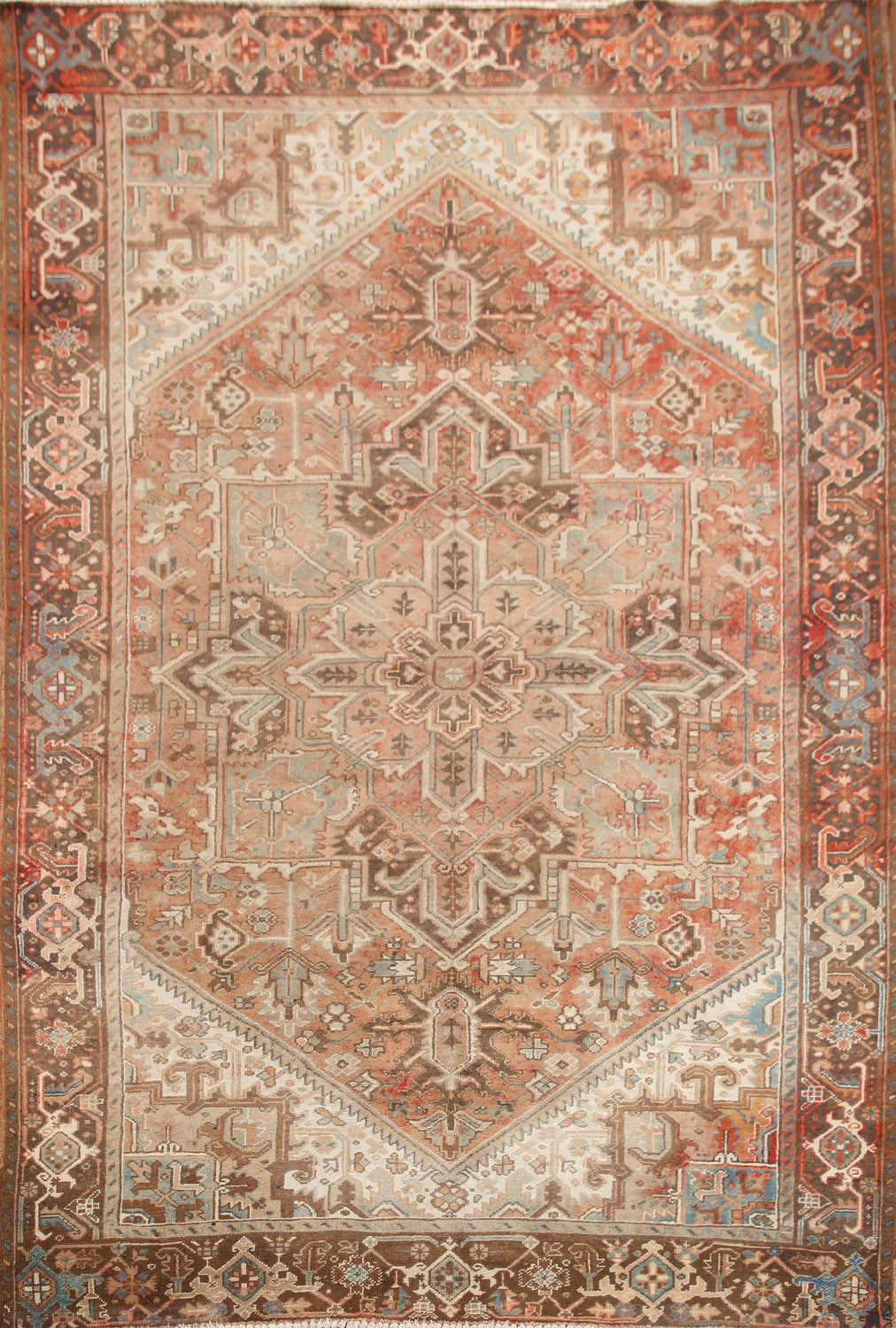 Geometric Heriz Persian Area Rug 8x11