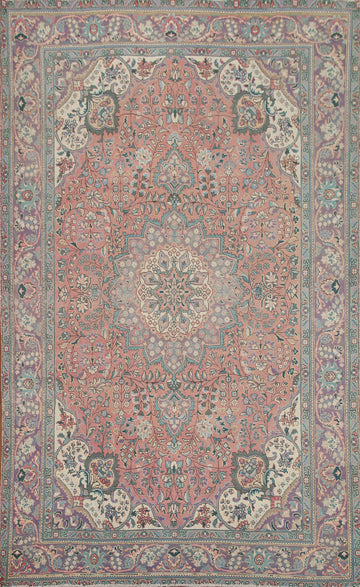 Floral Wool Tabriz Persian Area Rug 7x10