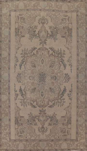 Distressed Wool Tabriz Persian Area Rug 6x10