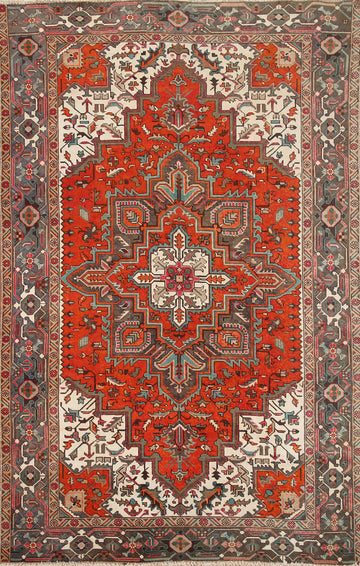 Vegetable Dye Heriz Persian Area Rug 6x9