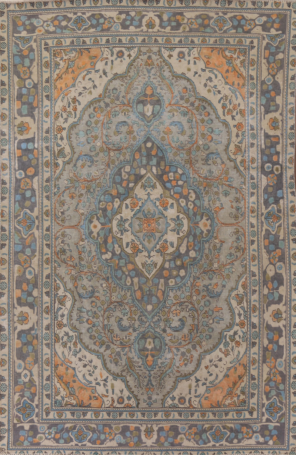Handmade Wool Tabriz Persian Area Rug 7x9