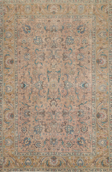 All-Over Floral Tabriz Persian Area Rug 7x10