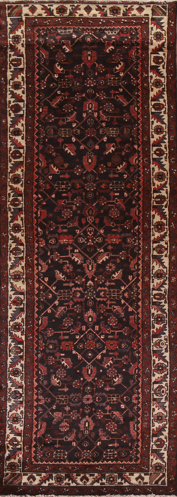 Vintage Wool Hamedan Persian Runner Rug 3x10