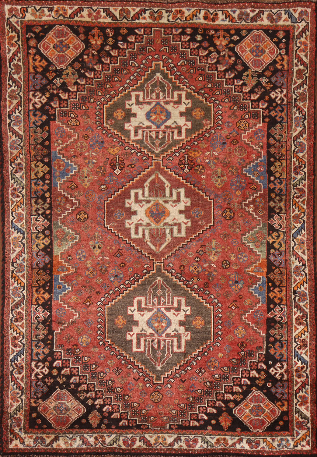 Tribal Abadeh Nafar Persian Rug 4x5