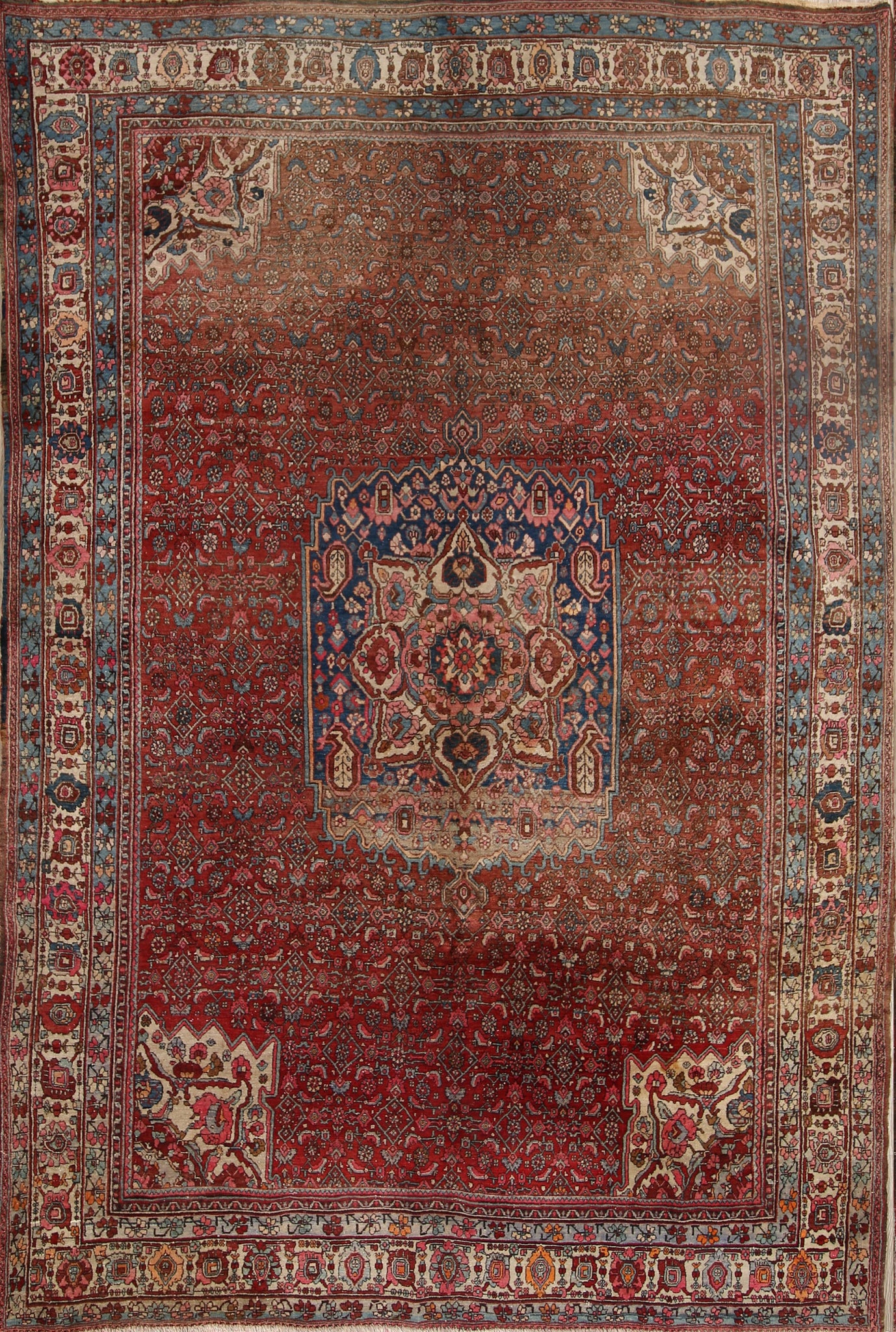 Antique Persian Bidjar Area Rug 7x11