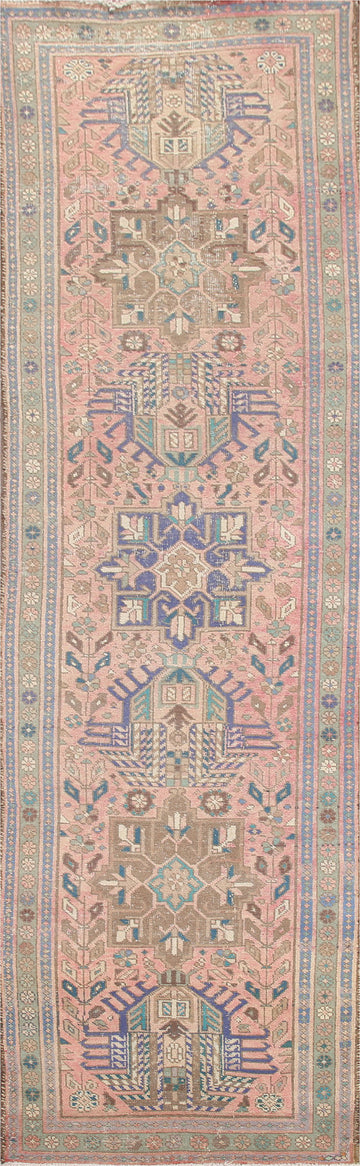 Vegetable Dye Hamedan Persian Runner Rug 3x13