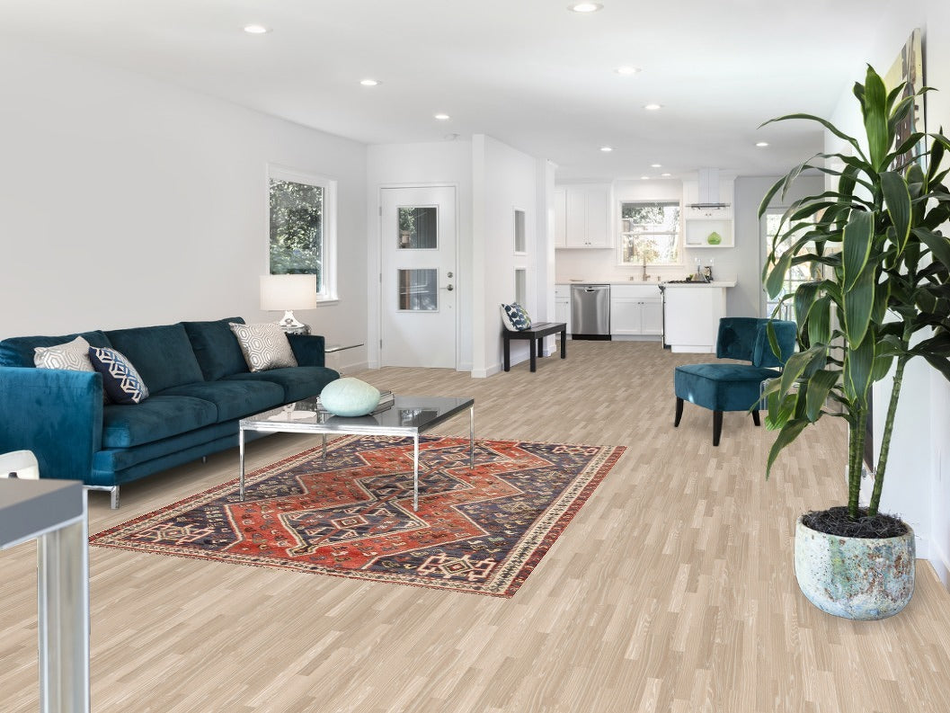 Navy Blue/ Red Shiraz Persian Area Rug 5x7