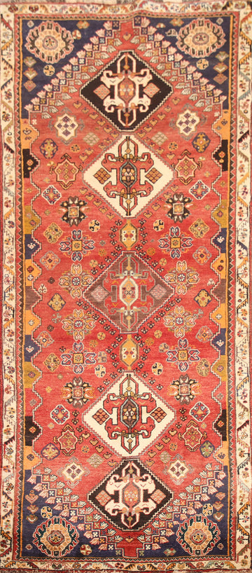 Vegetable Dye Abadeh Nafar Persian Runner Rug 3x8