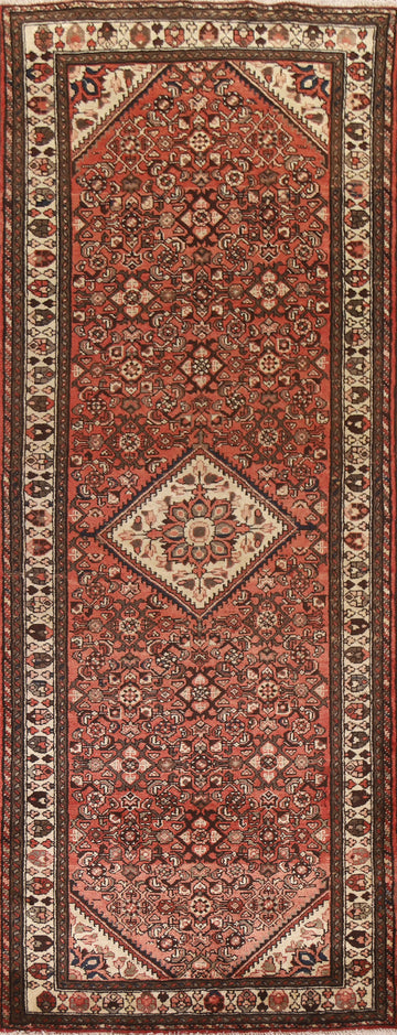 Geometric Hamedan Persian Runner Rug 4x10