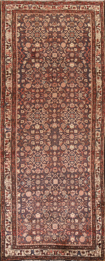 All-Over Hamedan Persian Runner Rug 4x10